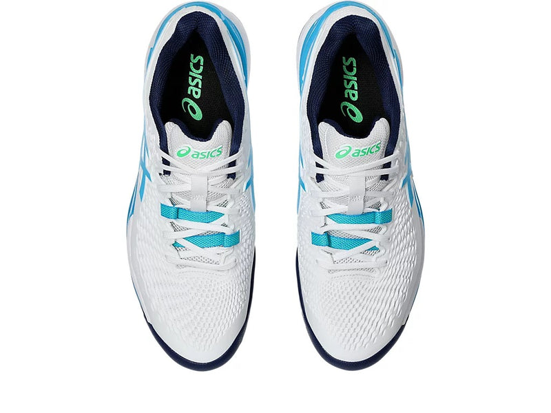 TENIS ASICS GEL-RESOLUTION 9 WHITE/DIGITAL AQUA