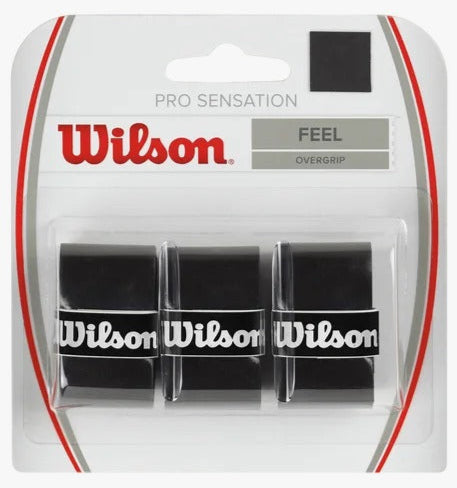 Overgrip Wilson Pro Sensation Paquete X3 Negro para Tenis