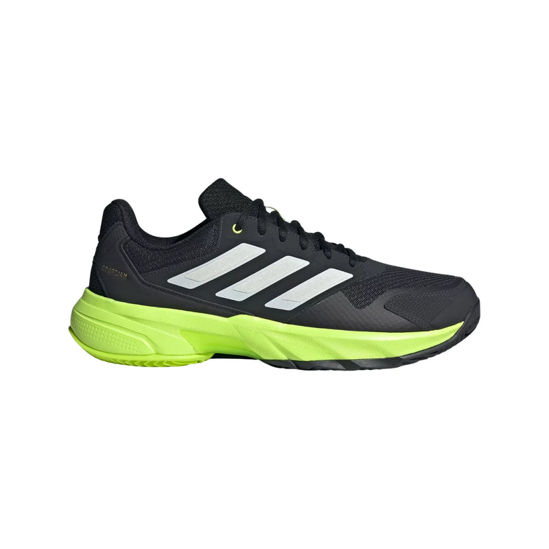 Tenis Adidas CourtJam Control 3 Negro Verde Fosfo para Tenis