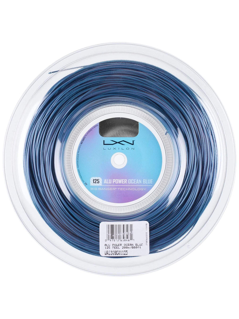 Cuerda Luxilon ALU Power Ocean Blue 125 Rollo Azul para Tenis 200mm