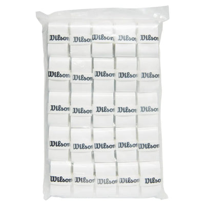 paquete de 50 overgrips wilson pro blanco para raquetas tenis