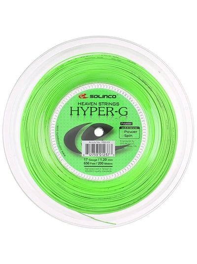 rollo solinco hyper-g 17 cordaje tenis verde control y spin