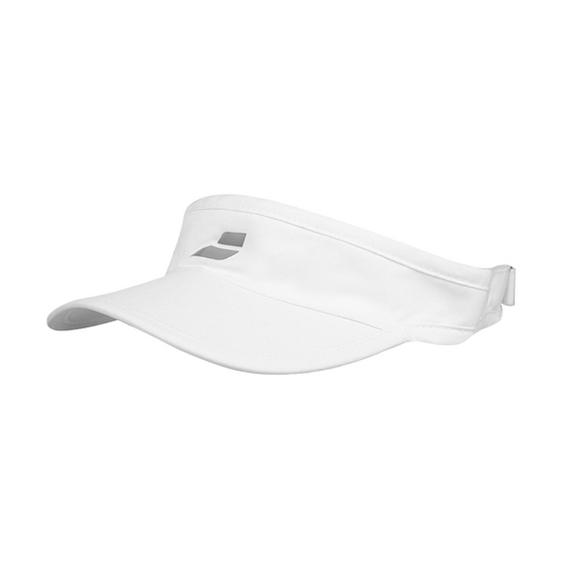 visera babolat mujer blanca con banda transpirable para tenis y pádel